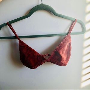 LF Corduroy Bralette Burnt Orange/Red